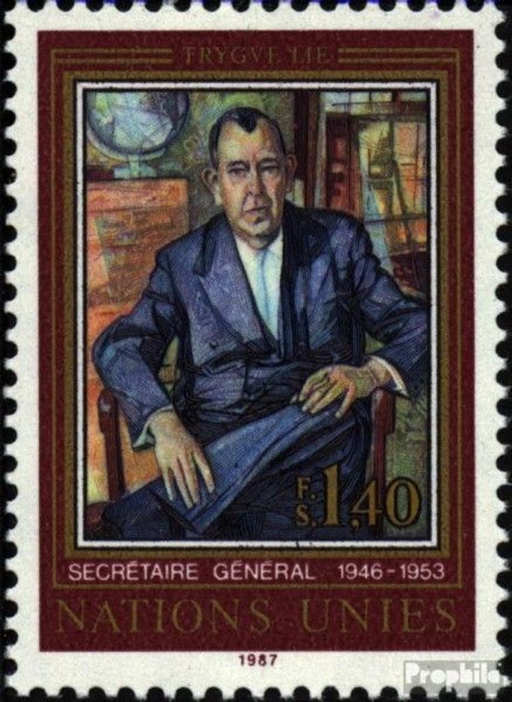 Briefmarken UNO - Genf 1987 Mi 151 (kompl.Ausg.) postfrisch Trygve Lie