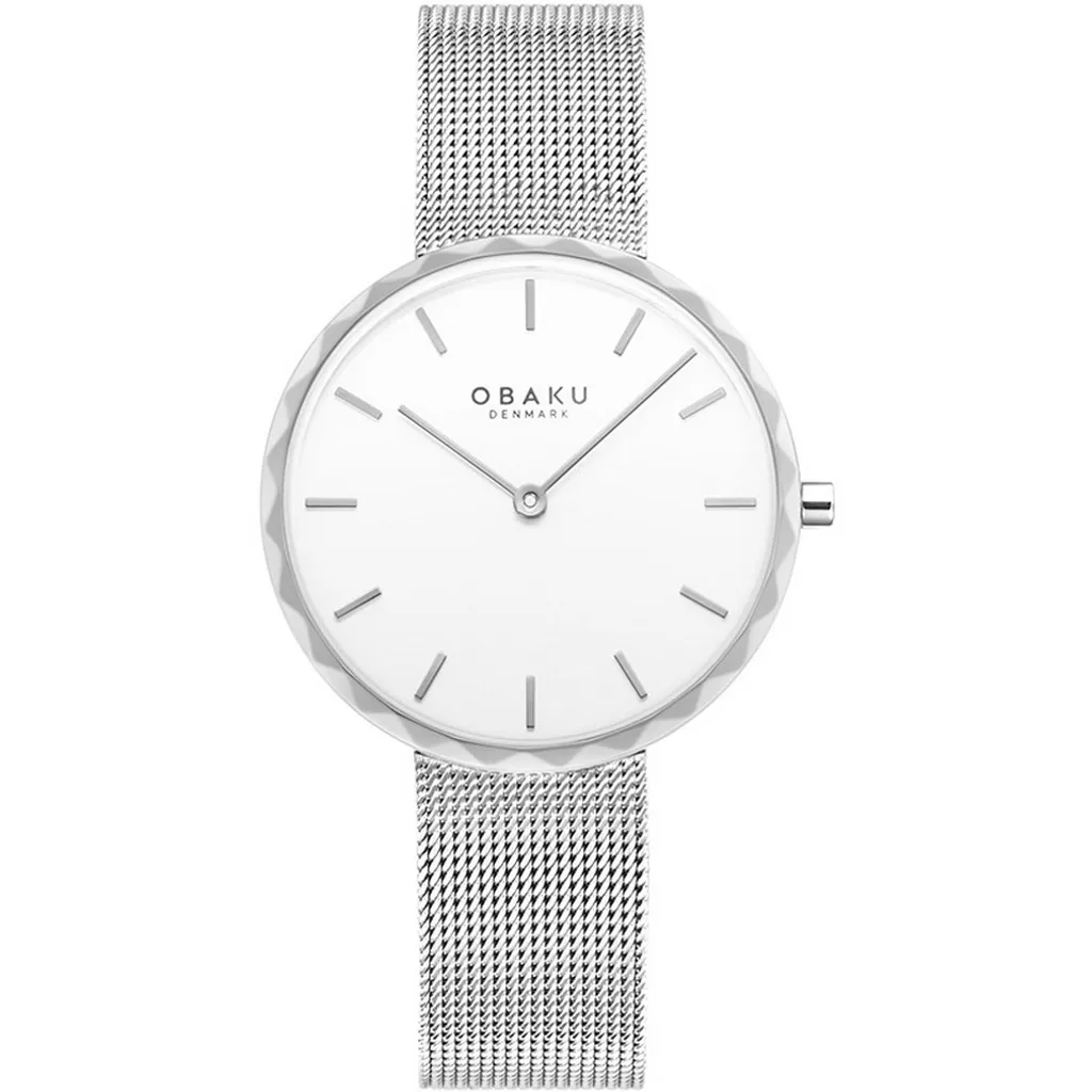 Montre Quartz Obaku V252LXCIMC avec Bracelet Folder-Steel Argent Durable