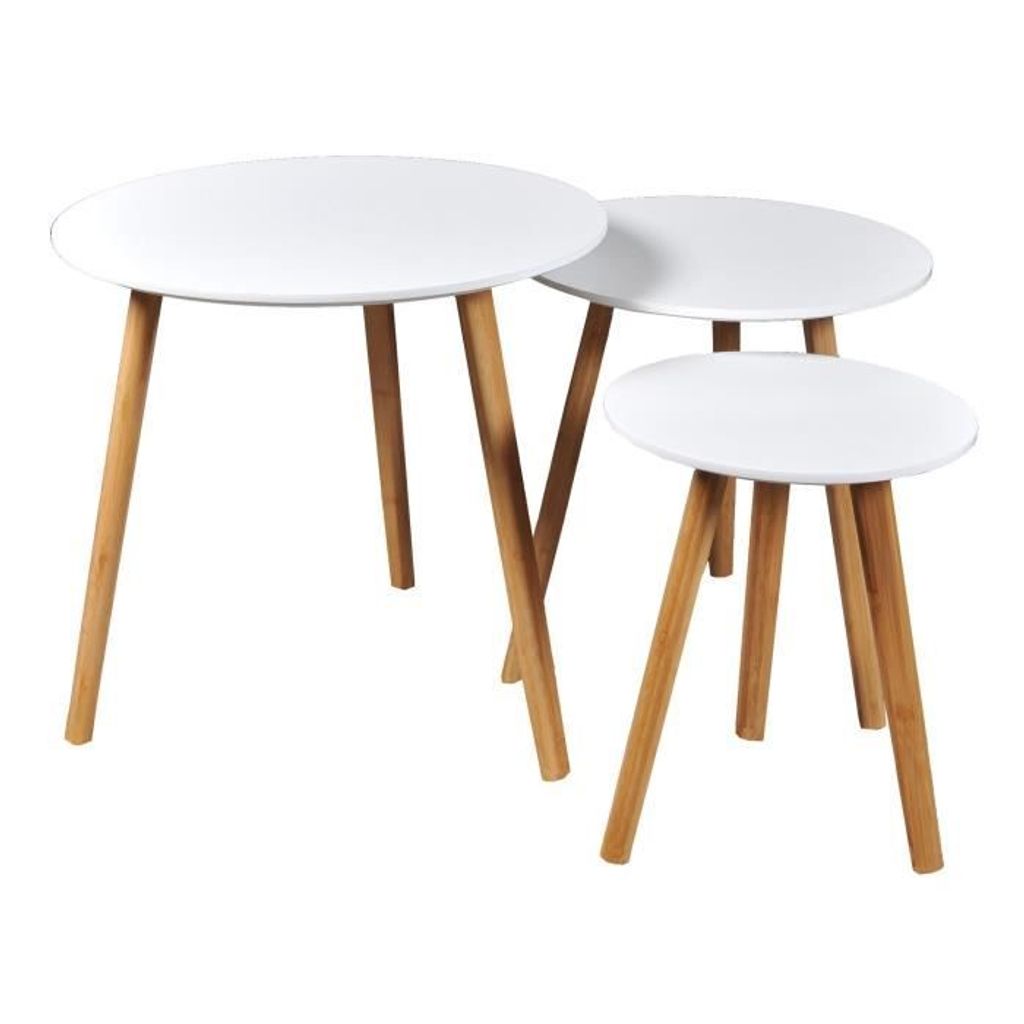 COUCHTISCH 3ER-SET VENUS / Weiß