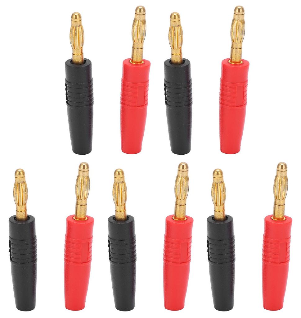 5er-Set U17 4mm Bananenstecker, vergoldet, flammhemmend, elektrisches Prüfzubehör