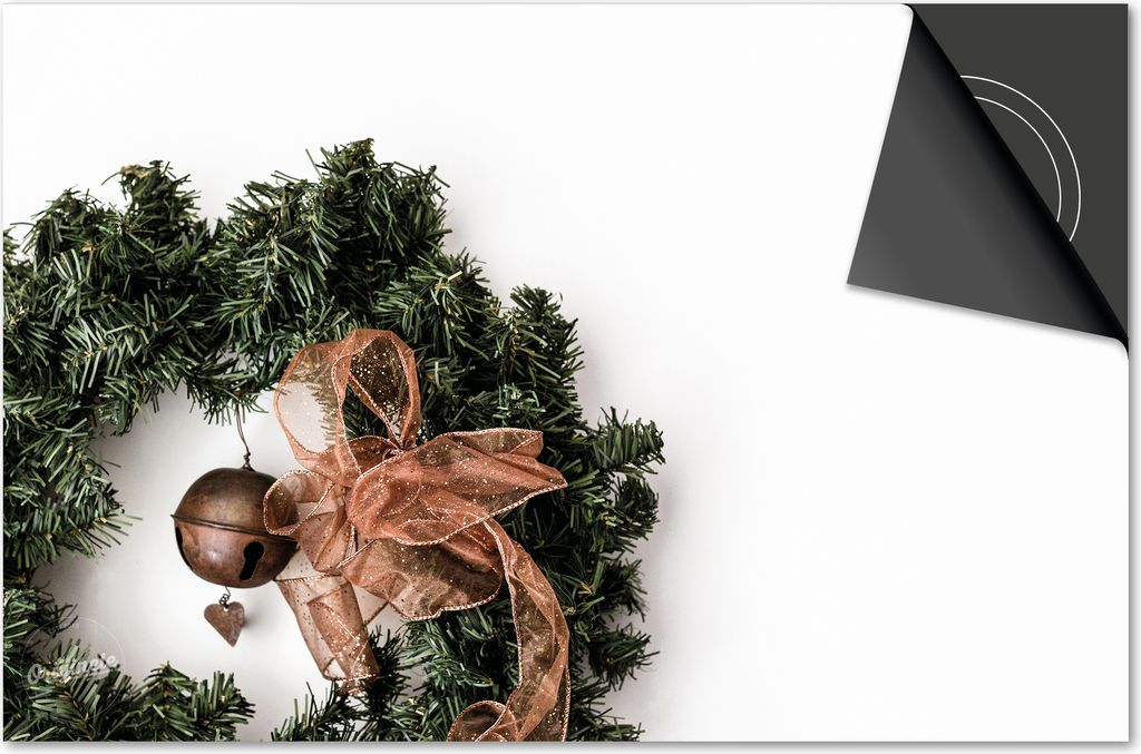 Induktionsschutz 78x52 - abdeckplatte Induktion matt- Dietrix Kochfeldschutz- Exklusive - Weihnacht- Weihnachten Kranz