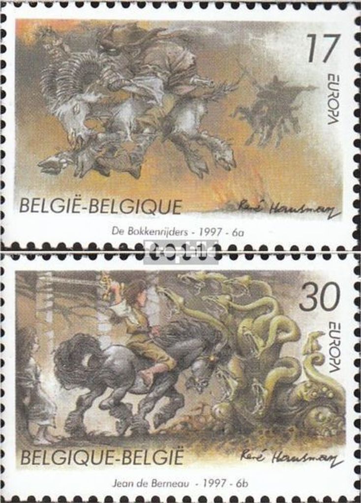 Briefmarken Belgien 1997 Mi 2745-2746 (kompl.Ausg.) gestempelt Sagen und Legenden