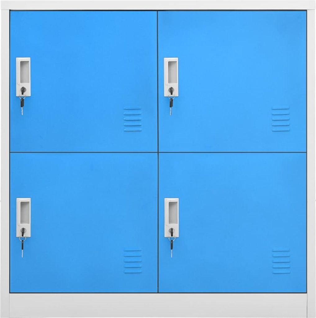 vidaXL Armadietto grigio chiaro e blu 90x45x92,5 cm in Immagine del prodotto 