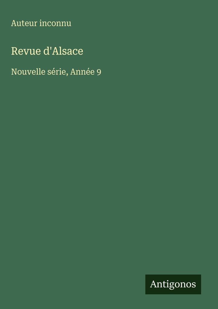 Revue d'Alsace