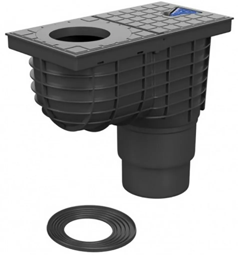 Geiger HACO LSVU DN 125/110 Sifone per acqua da tetto universale nero