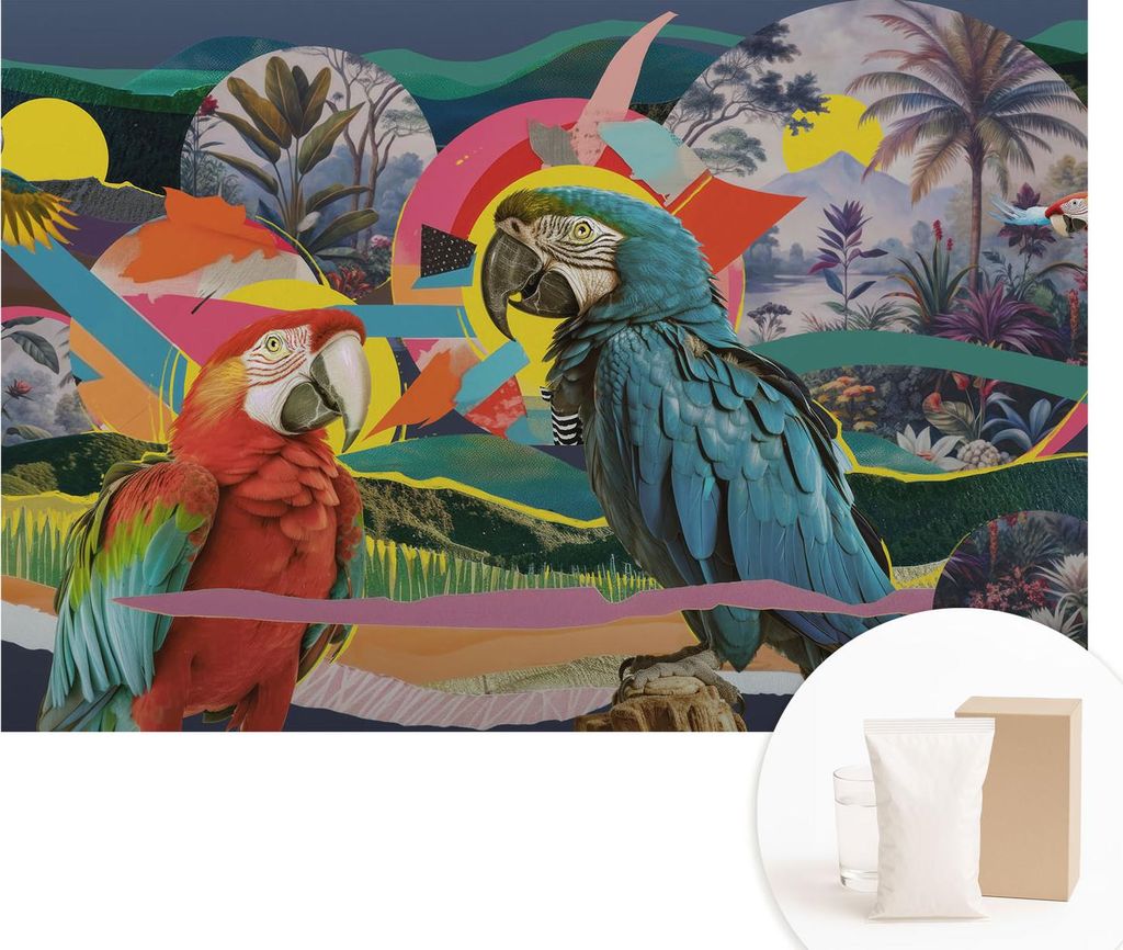 Fototapete - Wandbilder für Wohnzimmer - 104x70 cm - Dekorative Wandfolie - Modernes Design für Wanddekoration - Tapeten für Innenräume - Exoti...