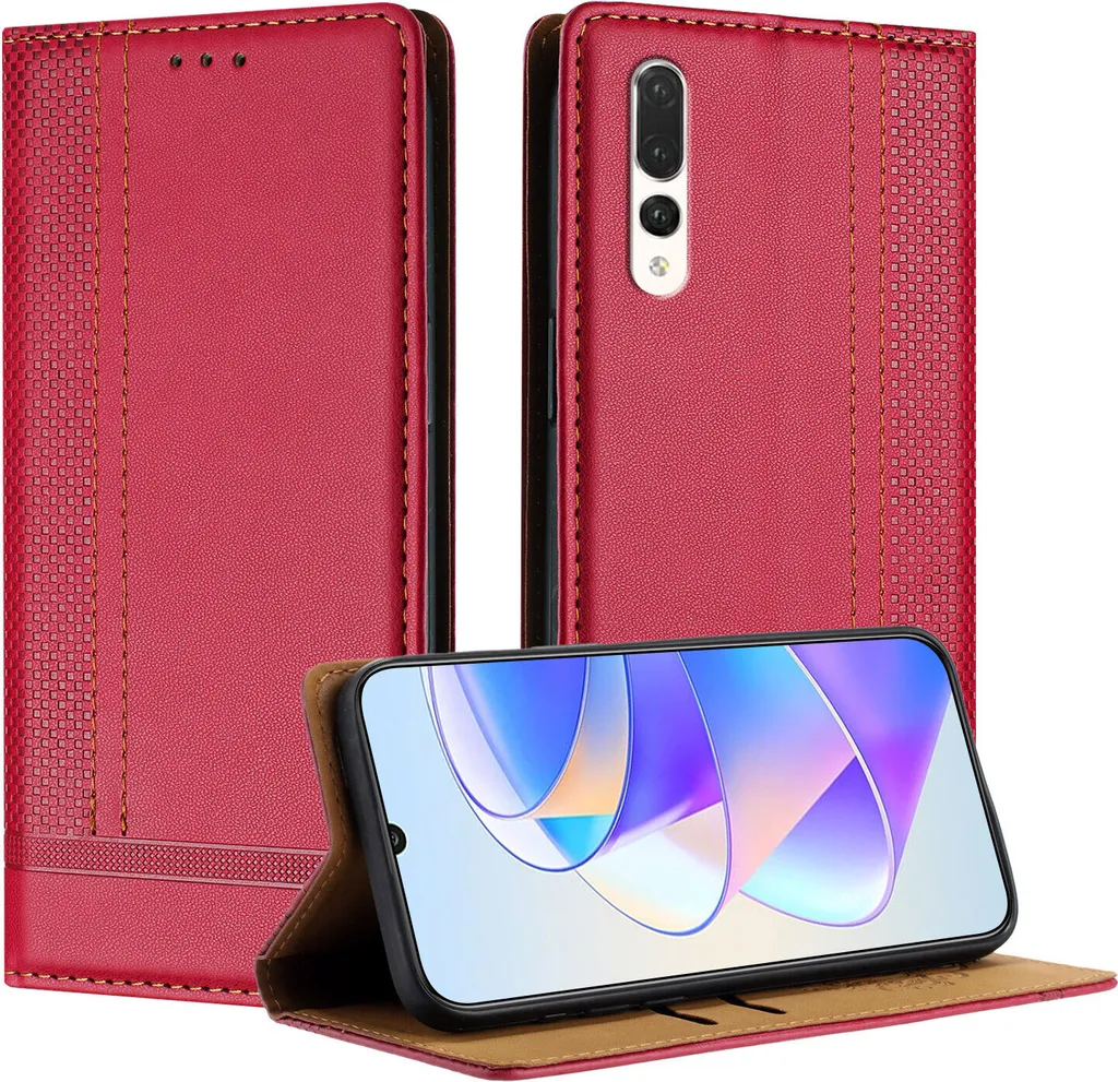 Custodia in pelle per Huawei Mate 60, pelle Litschi