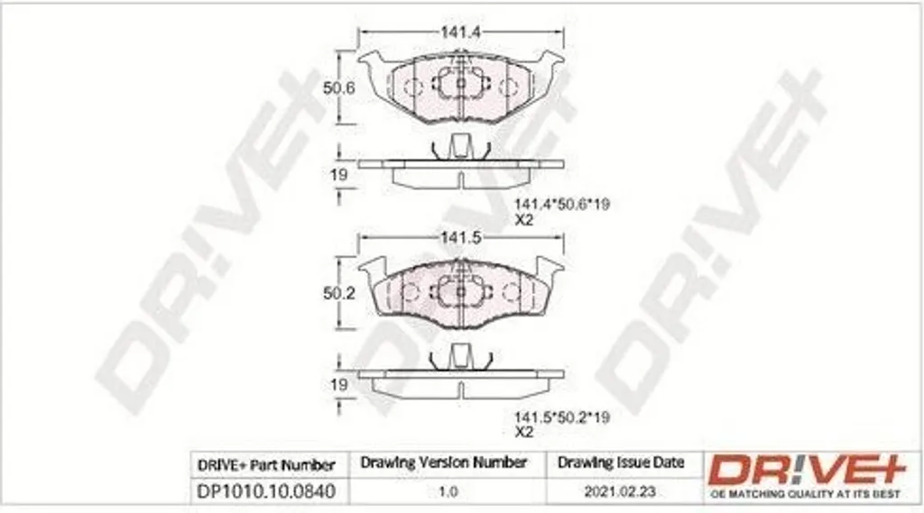 Jeu de plaquettes avant Dr!ve+ DP1010 - Solutions pour Polo et Fabia