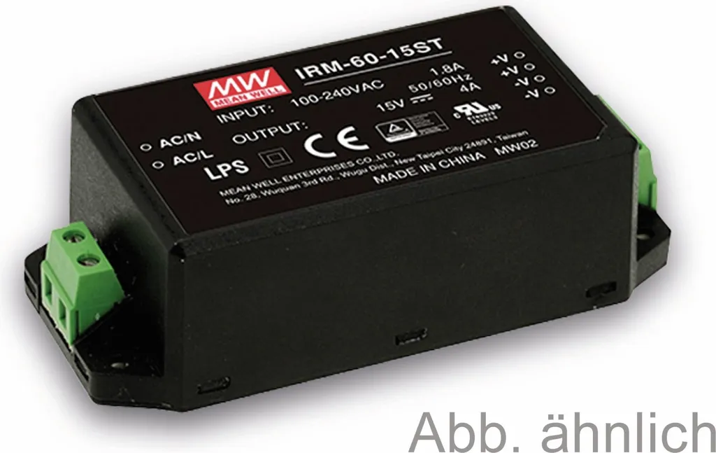 Alimentatore di stampa MEAN WELL AC/DC IRM-60-12ST, 12 V-/5 A, 60 W