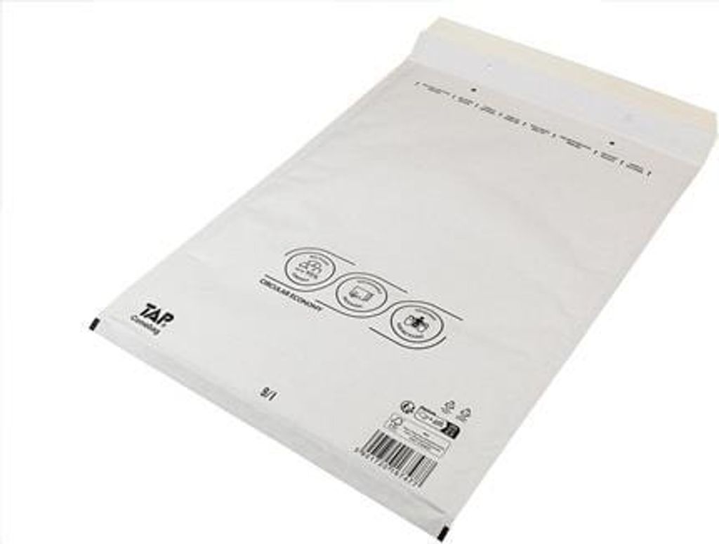 Luftpolsterversandtasche Innenmaß 300x445mm weiß SK-Verschlus TRANSPAK