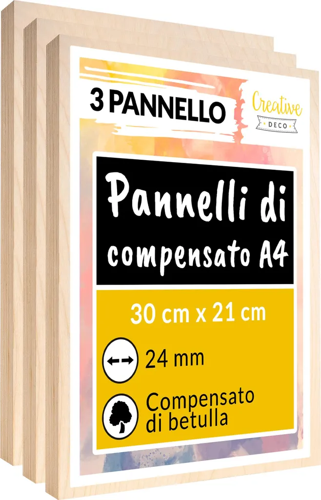 Pannelli Betulla 24mm 300x210mm | Multistrato per CNC e Laser