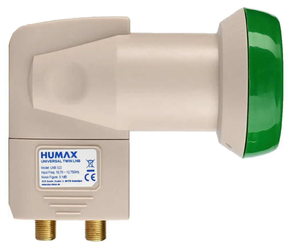 LNB Twin HUMAX Green Power 322 tête parabole 2 sorties satellite