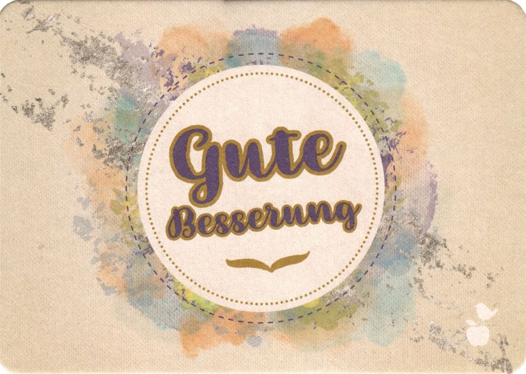Papp-Postkarte "Gute Besserung"
