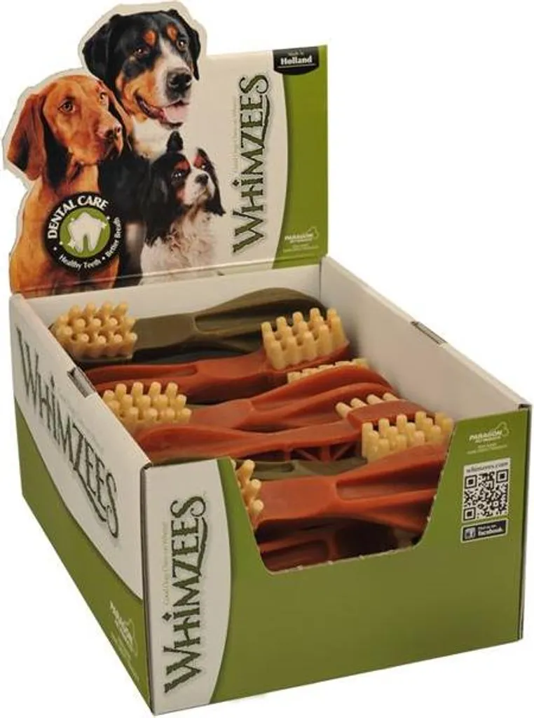 Whimzees XL Display Brosse à Dents pour Chien - Boîte de 18 Pièces