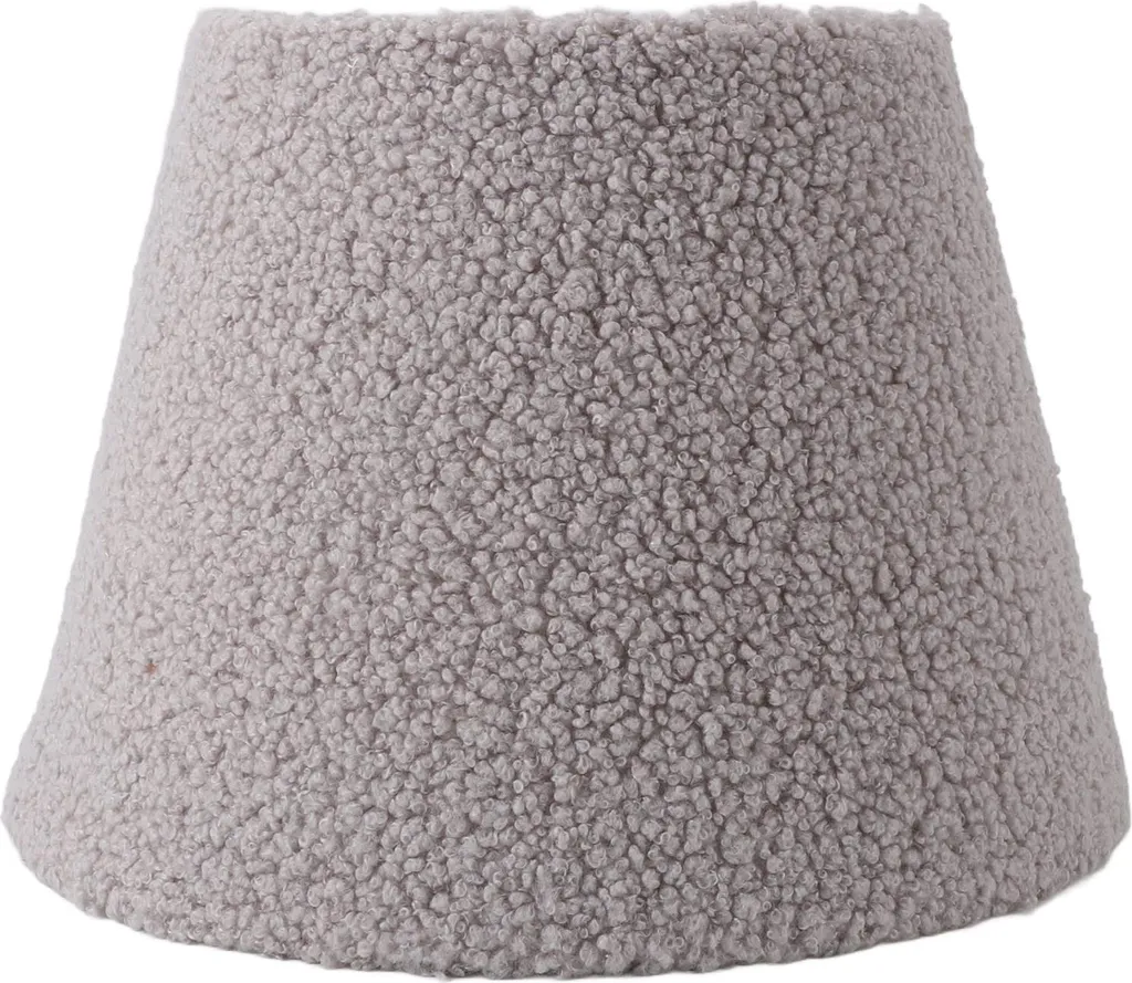 Abat-jour de lampe de table gris moderne en textile doux conique