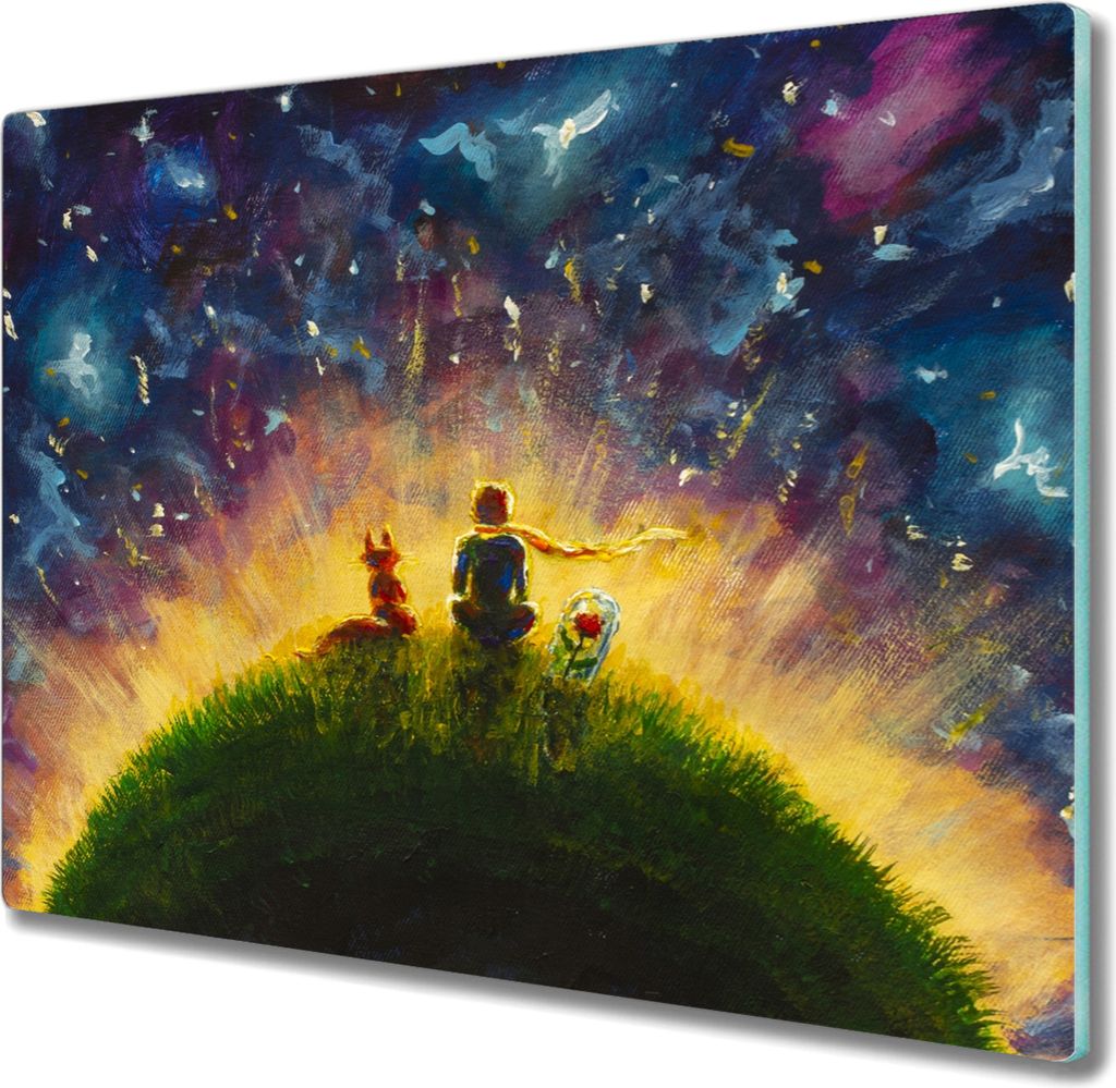 Coloray Herdabdeckplatte 60x52 cm Schneidebrett Kochplattenabdeckung Küchenbrett Hackbrett - Malerei
