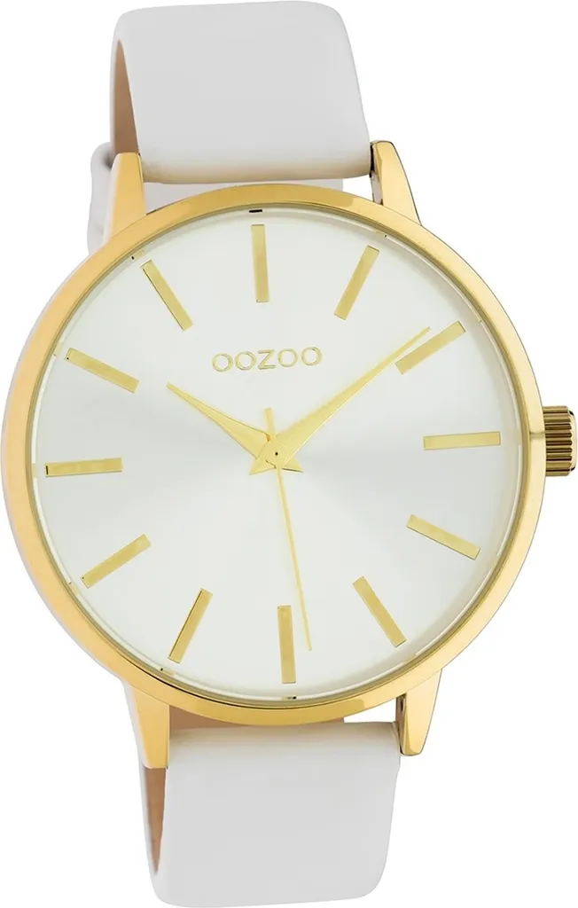 Montre Oozoo C10611 Timepieces blanche analogique avec bracelet cuir