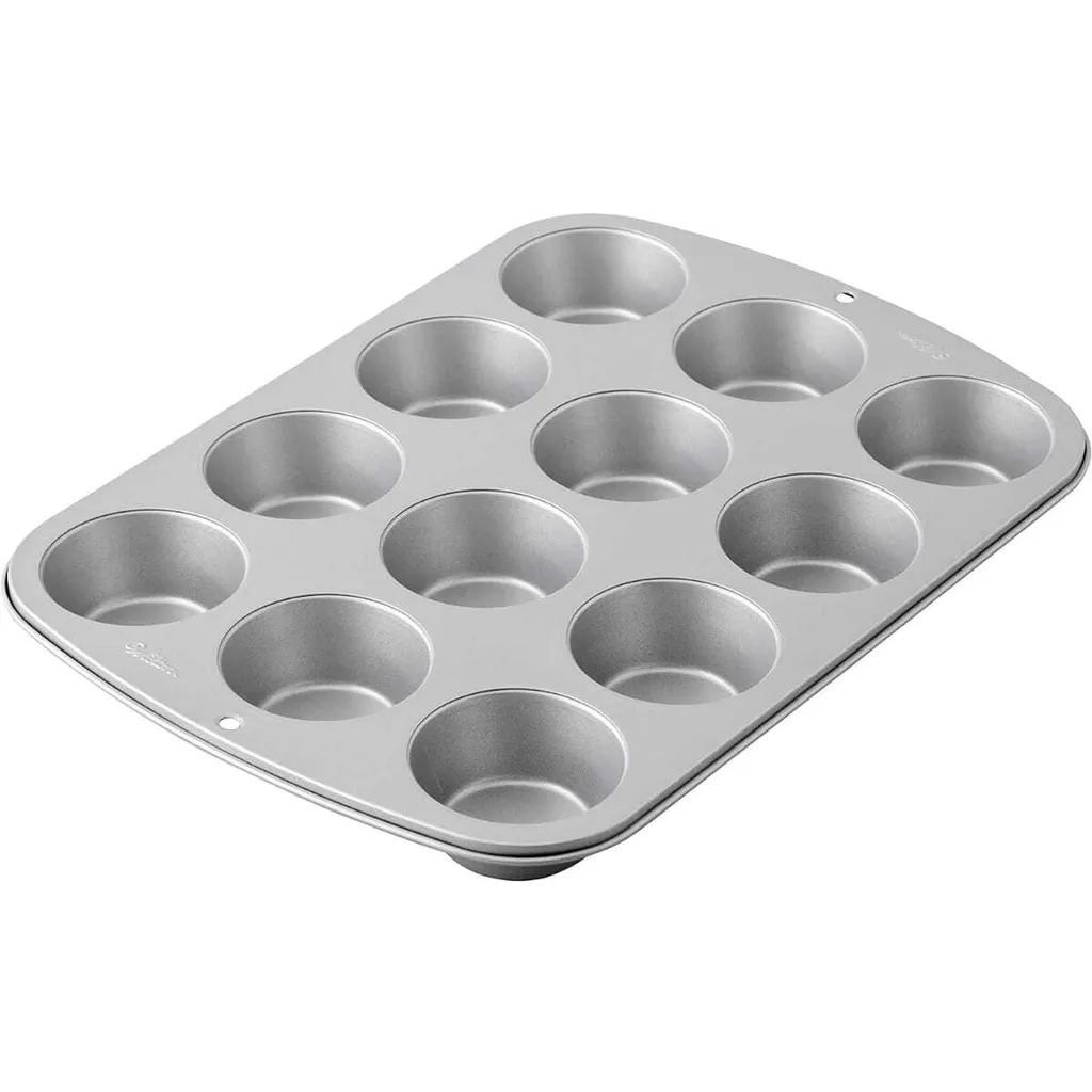 Plaque de cuisson pour 12 muffins Wilton Recipe Right en métal robuste