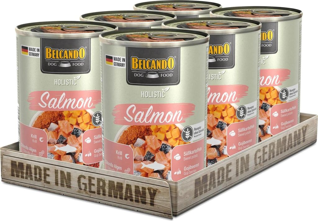 Belcando Salmon – Nassfutter 6x400 g für Hunde mit Lachs & Superfoods
