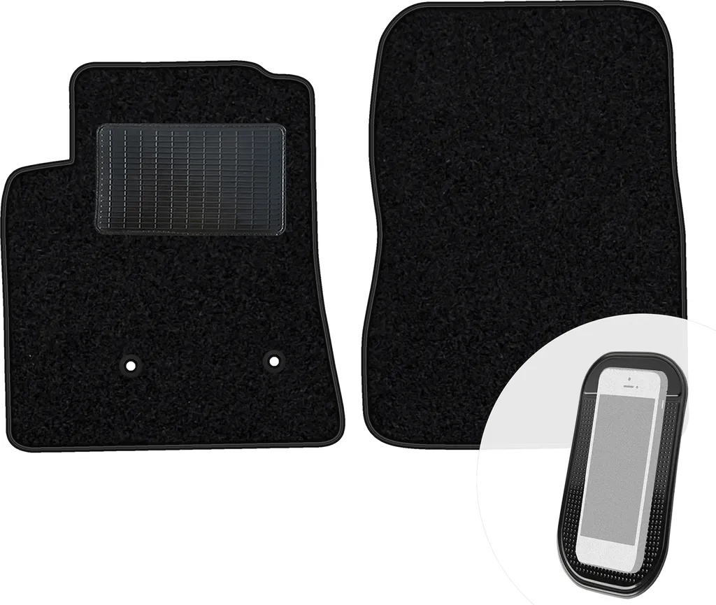 Set 2 Tappetini Anteriori Velours Mitsubishi Pajero 94-98 Corto Nero