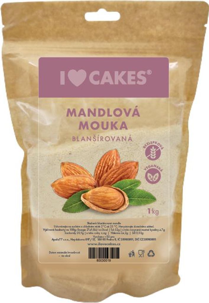 Mandlová mouka BLANŠÍROVANÁ 1kg Obrázek produktu 