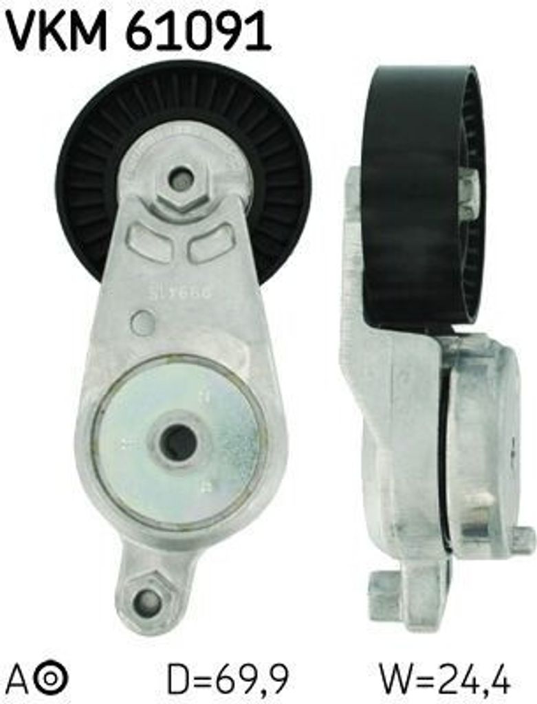 SKF VKM61091 Spannrolle, Keilrippenriemen OE 166200V050 kompatibel mit ES, NX, Camry, RAV 4, Sienna