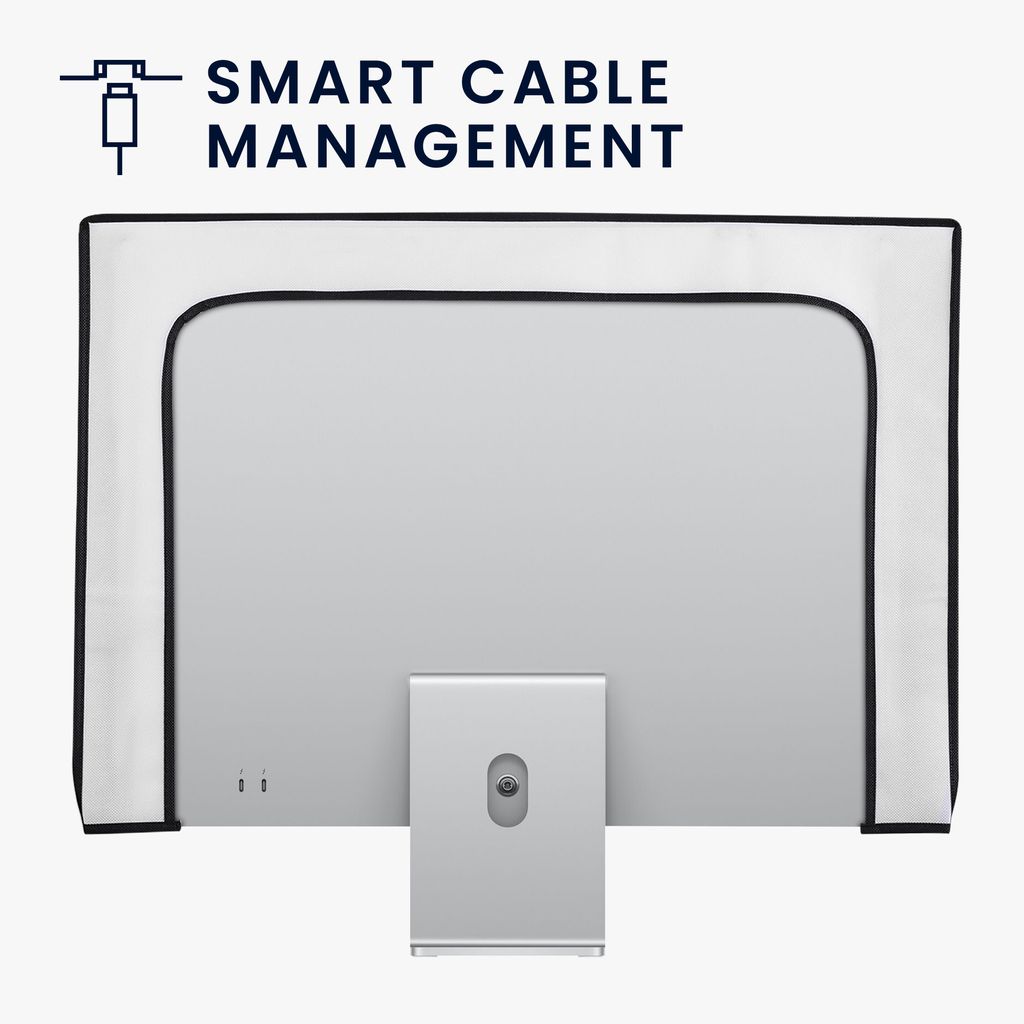 Copri Monitor 24-26 Pollici Kwmobile - Custodia Antipolvere Design Mondo, Ultrasottile