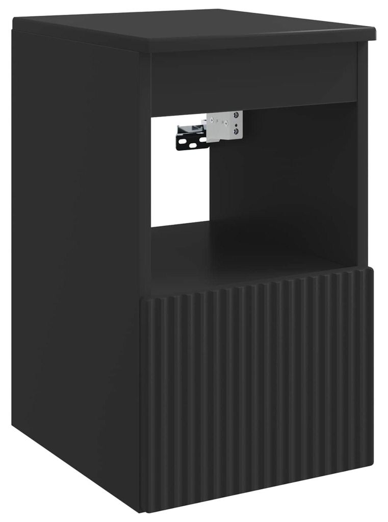 Badezimmerschrank Schwarz 30 x 44,5 x 50 cm Holzwerkstoff