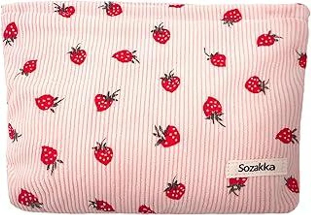 Piccola Trousse Trucco in Velluto a Coste - Borsa da Toilette Donna Chic