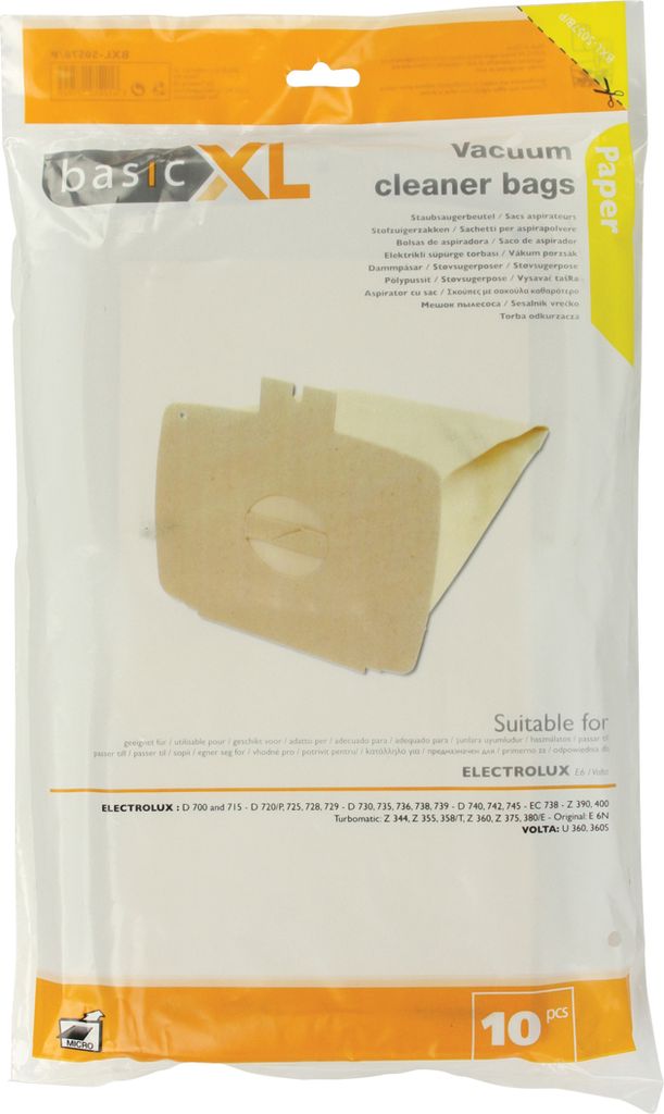 basicXL Staubbeutel für Electrolux / Volta E6 BXL-50578/P