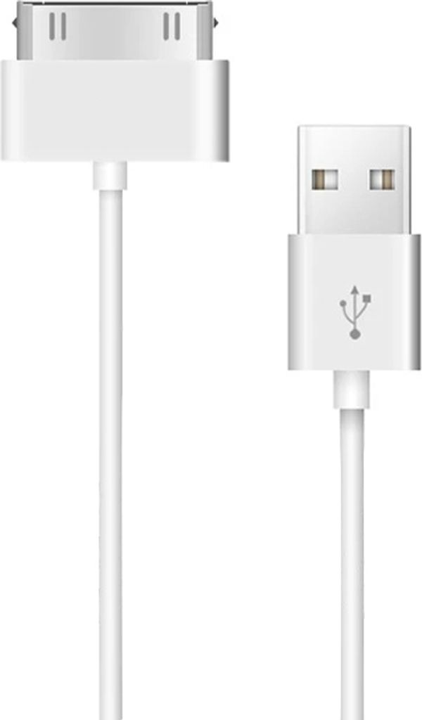 30 Pin Male to USB Male Charging & Data Sync Kabel für iPad / 2 / 3, iPhone 4 & 4s, iPod Nano, iPod Touch, Länge: 1m(Weiß)