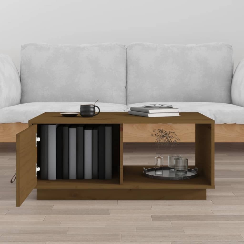 Maison Exclusive - Couchtisch Honigbraun 80x50x35,5 cm Massivholz Kiefer