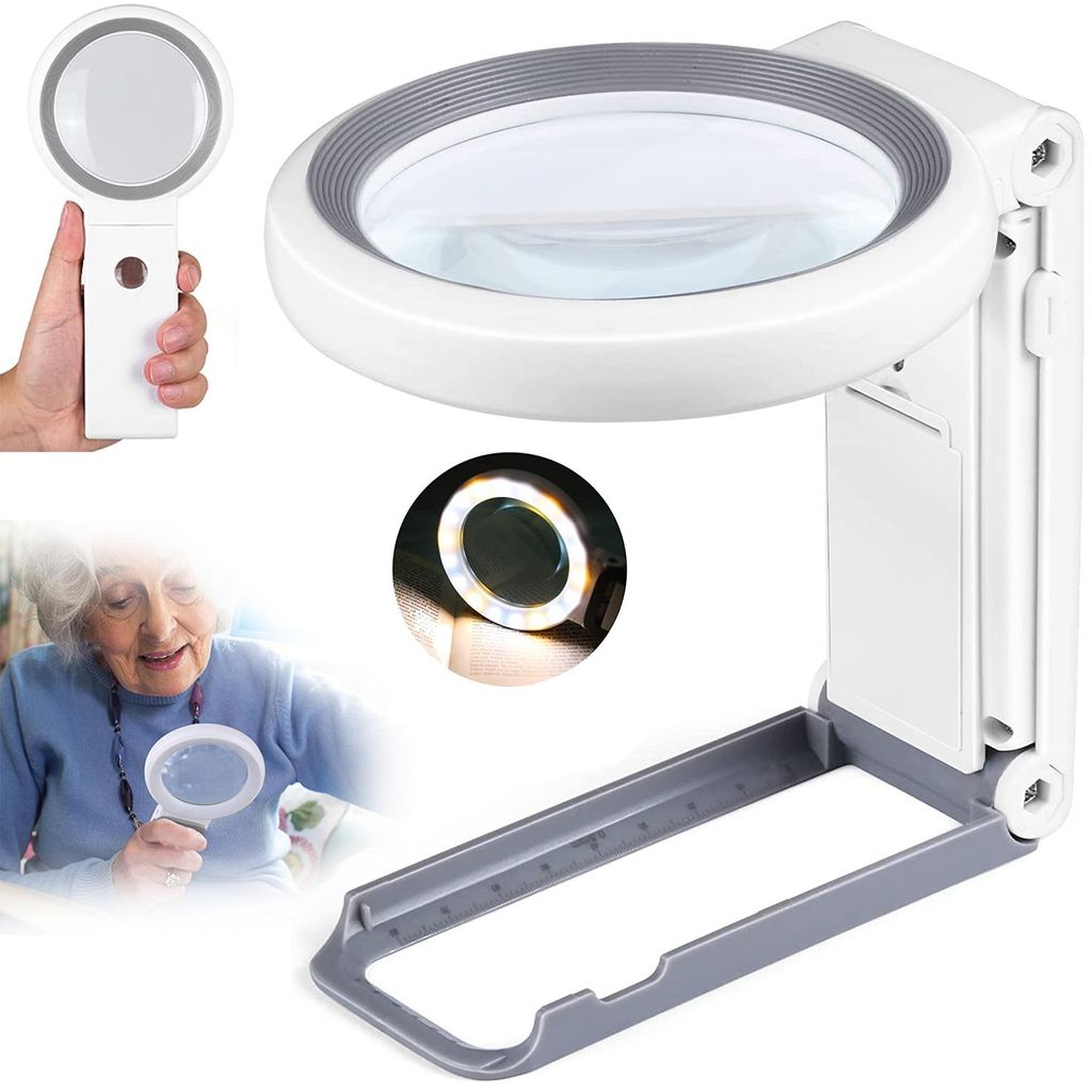 Lupe mit Licht und Ständer, Leselupe mit 18 LEDs und 3 Produktbild 