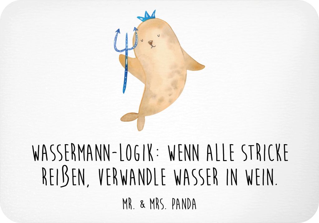 Mr. & Mrs. Panda magnet Wassermann Logik - Weiß - Geschenk, Kühlschrankmagnet, Pinnwandmagnet, Kreativität, whiteboardmagnet, Eigenschaften, Ges...