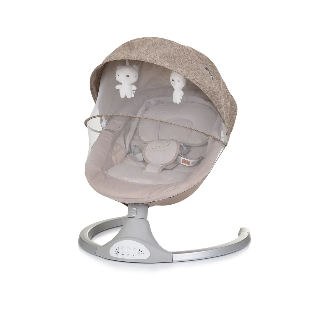 Chipolino Transat Nest Musical avec Télécommande et Peluches Beige - 2