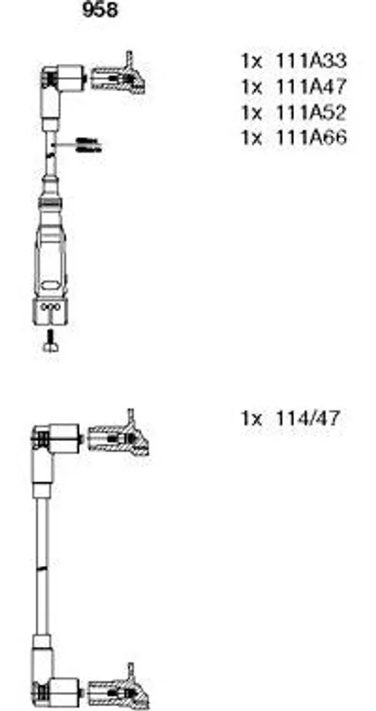 BREMI 958 Set cavi accensione OE compatibile con Polo 6N, Ibiza, Cordoba