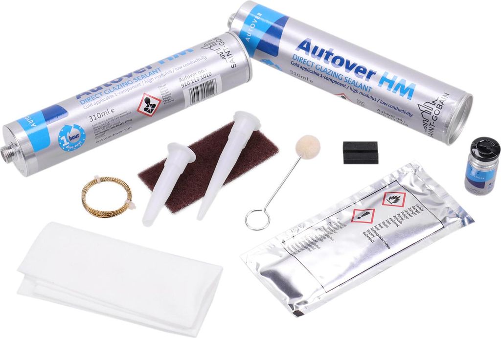 Kit de colle pour vitres, comprenant un kit de fixation Image du produit 