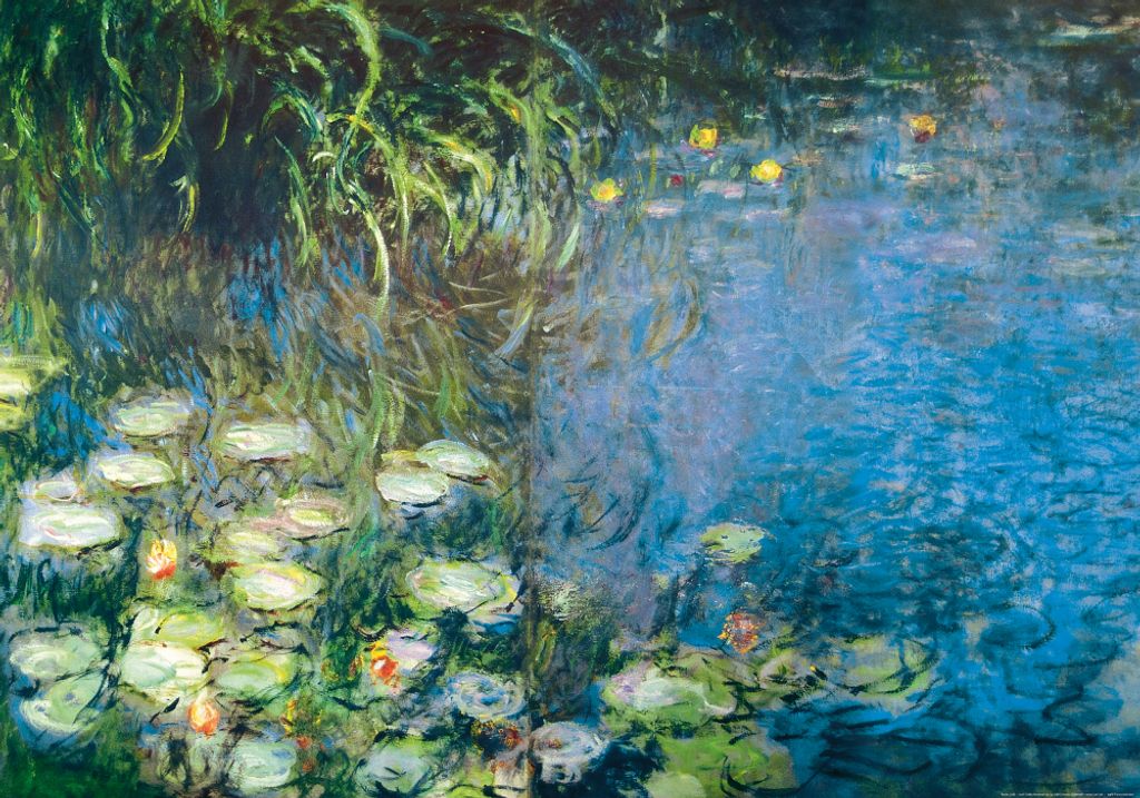 Claude Monet Kunstdruck Bild - Seerosen, Morgen (70 x 100 cm)