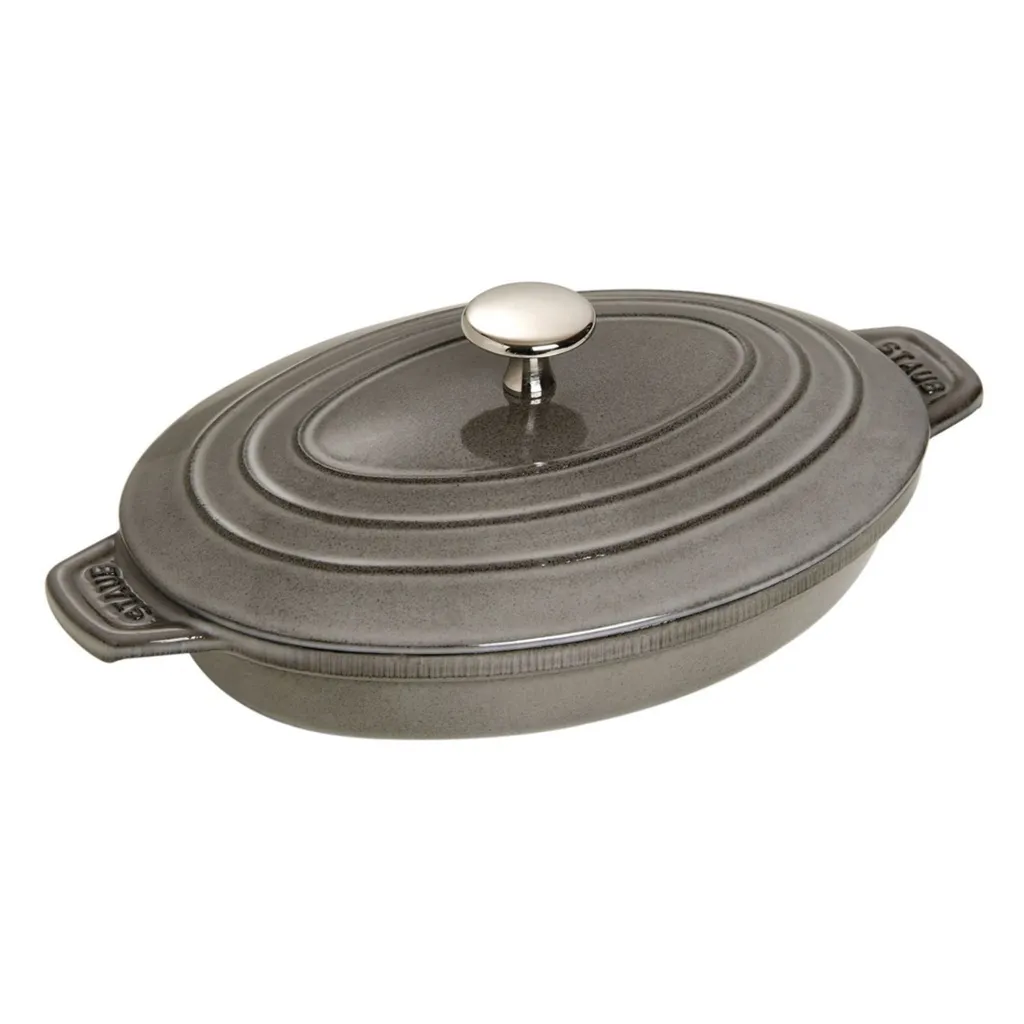 Cocotte Staub Ovale 23 cm Grigio Grafite - Pentola Professionale Ghisa