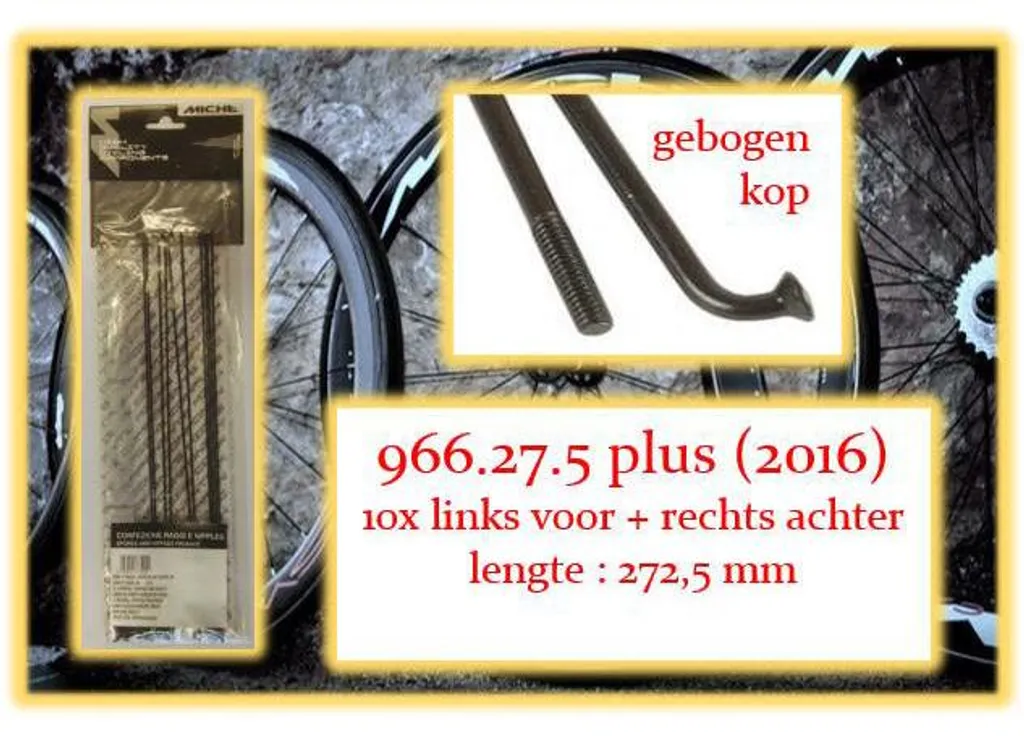 Rayons Miche Spaak 10x LV+RA 966.27.5 Plus 2016 Haute Résistance