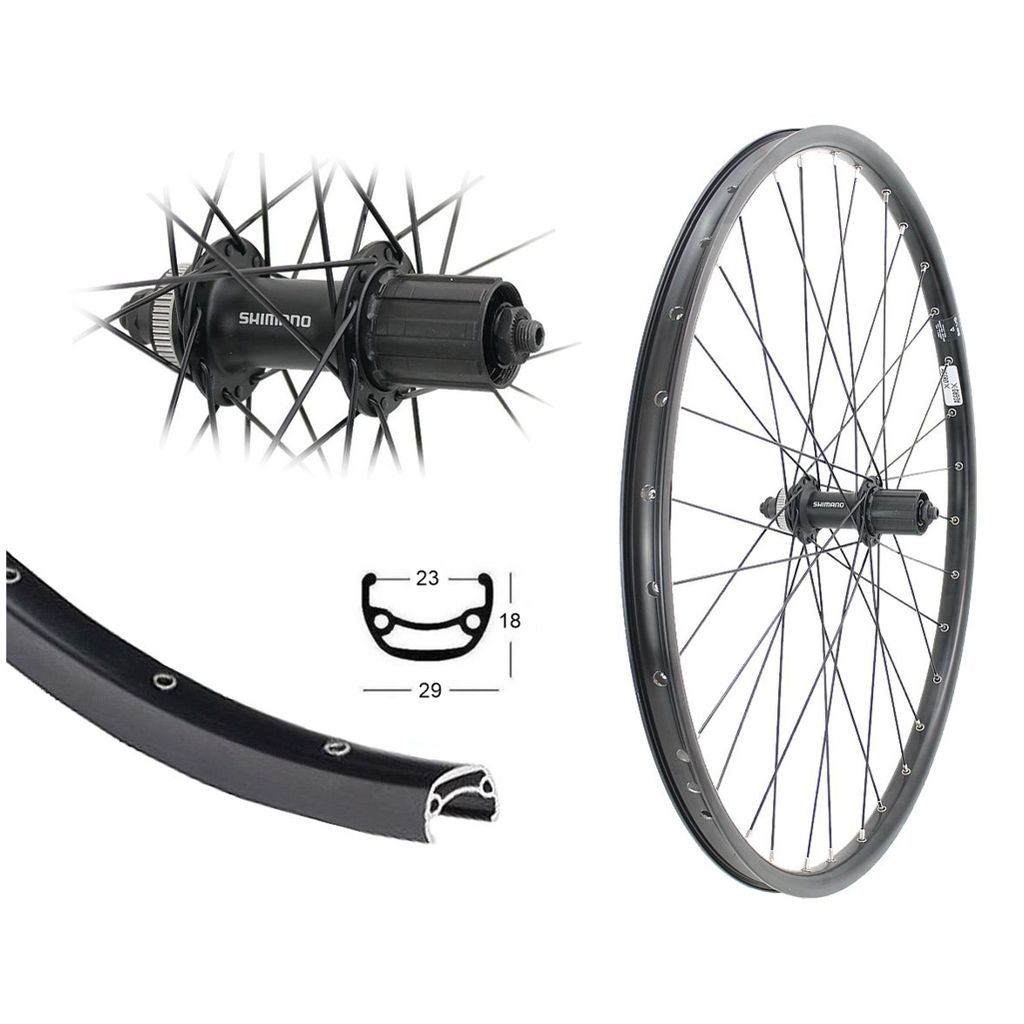 Aggro-X Hinterrad 26" Hohlkammer 23-559 Disc Shimano Scheibenbremse Centerlock schwarz MTB 8/9/10 Fach