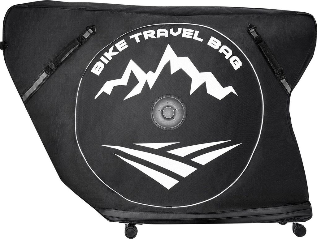 Triathlon-Fahrradtasche, Transporttasche für Fahrräder mit TSA-Schloss und doppeltem Reißverschluss, Triathlon-Fahrradkoffer, max. Radstand 106 ...