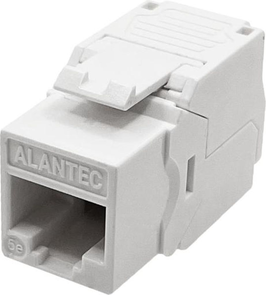ALANTEC Keystone RJ45 Werkzeuglos UTP Kat.5e SLIM Weiß