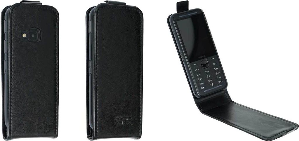 caseroxx Schutz Tasche Hülle Flip Cover kompatibel mit Nokia 5310 (2024), Smartphone Tasche Flip Cover in schwarz