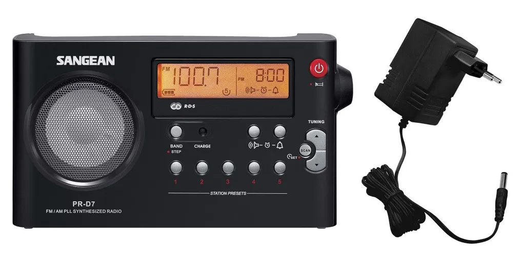 Radio Portable Sangean PR-D7 Rechargeable avec 10 Présélections