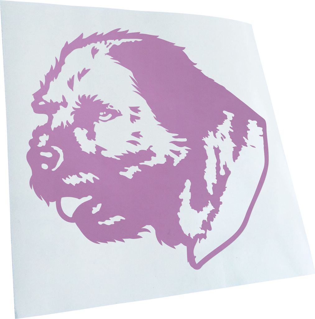 Kiwistar - Autoaufkleber - Border Terrier Hund - Flieder - 60x55cm - Aufkleber für Auto, Laptop, Fahrrad, LKW, Motorrad mehrfarbig JDM Decal Racing