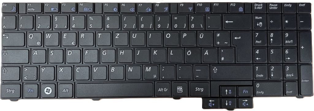 Schwarz - Deutsche Tastatur kompatibel für Samsung X520-Aura SU2700 Addi