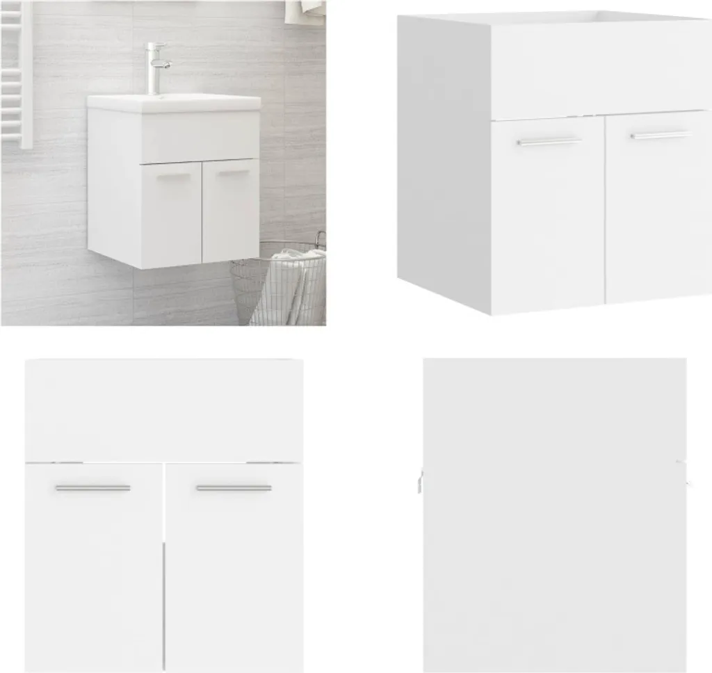 Mobiletto Bagno Bianco 41x38,5x46 cm vidaXL | Salvaspazio e Robusto