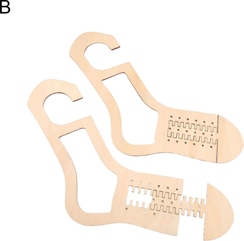 1 Paar Socken Displayhalter Einstellbare feste Funktion Holz kreativer Handhäkeln Socken -Stretter -Strettern für Erwachsene-B
