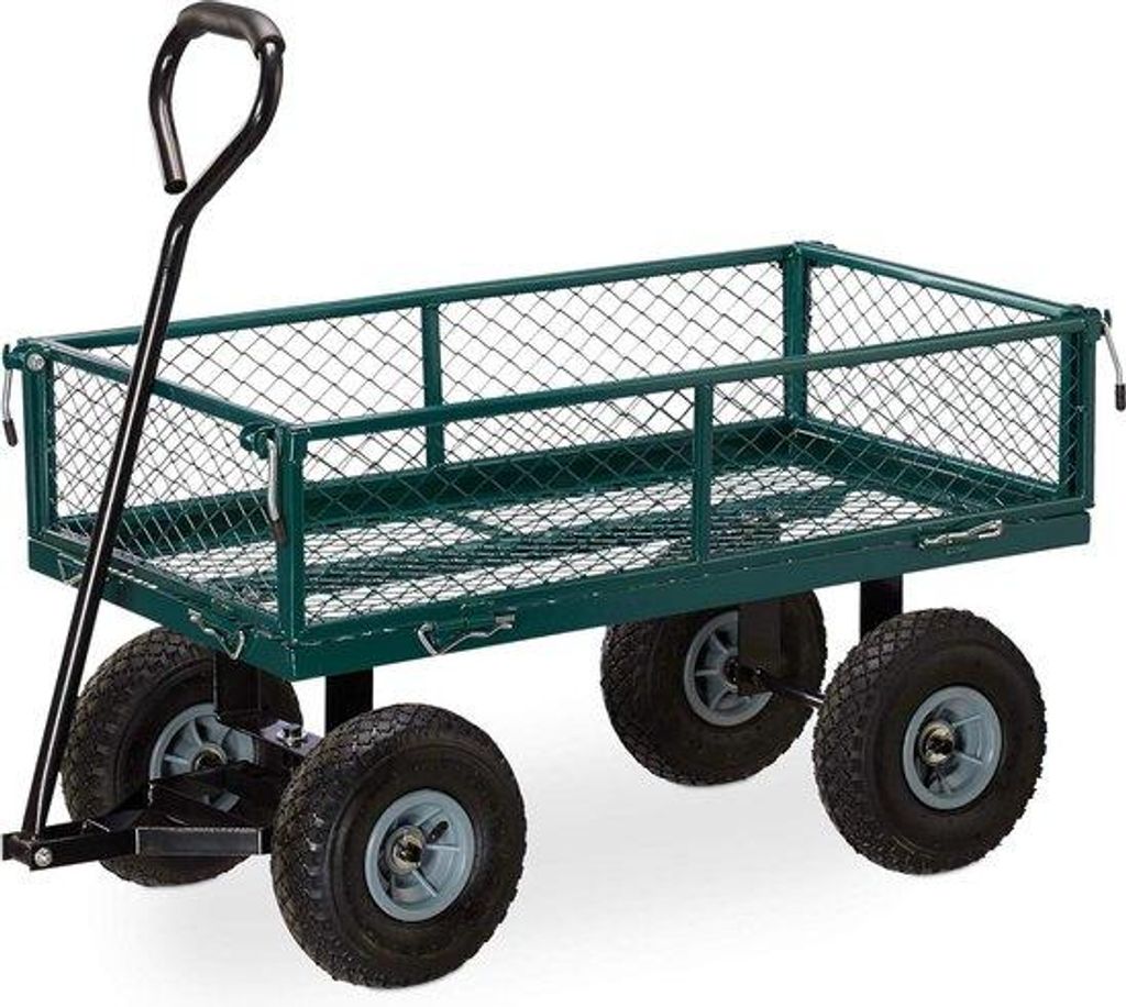 Klappbarer Gartenwagen 150kg grün